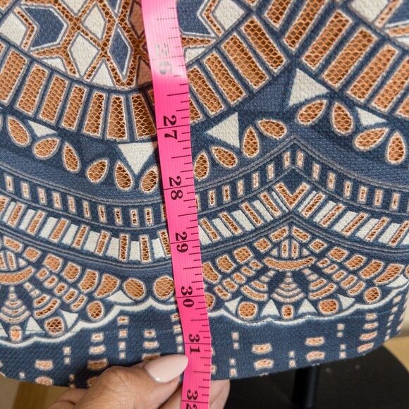 BCBG MaxAzria Allina Boho Lace Print Mini Shift Dress Women’s Size S - Picture 8 of 11